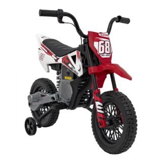 Moto batería 12v niños, Cross, ruedas goma, asiento cuero, 2-6 años, gas en el puño -  INDA362-RA-JT5006.CR